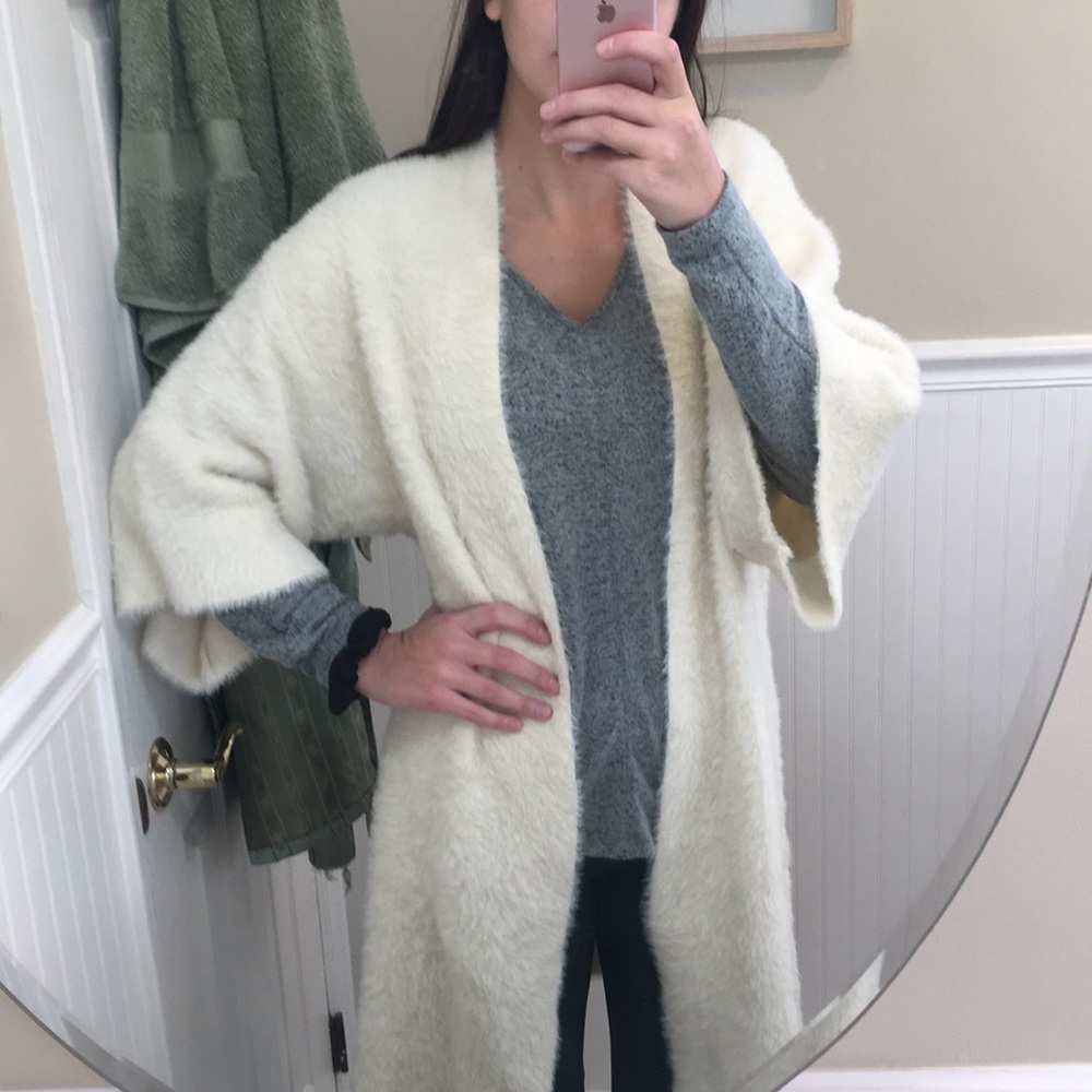 Joan Vass Super Soft Fur Long Cardigan!!